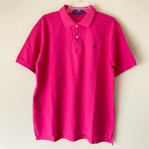 U.S. Polo Assn. Men’s Pink Magenta Polo Shirt - XL - Pre-owned